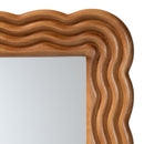 Acantha Walnut Brown Scallop Wall Mirror - BlueJay Avenue