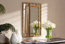 Adra Gold Finished Bamboo Wall Mirror - BlueJay Avenue