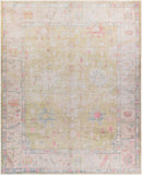Ava Grass Green Traditional Washable Area Rug - BlueJay Avenue