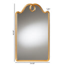 Baxton Studio Eara Gold Wall Arch Mirror - BlueJay Avenue