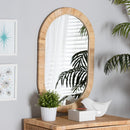 Bella Oval Rattan Mirror - BlueJay Avenue
