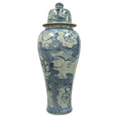 Blue and White Ceramic Jar - BlueJay Avenue