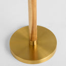 Broadway Teak Wood and Brass Floor Lamp - BlueJay Avenue