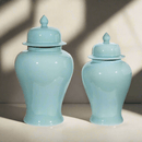 Celadon Temple Jar - BlueJay Avenue