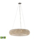 Crystal Ring Dimmable Chrome Modern Chandelier - BlueJay Avenue
