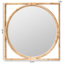 Dulce Rattan Wall Mirror - BlueJay Avenue