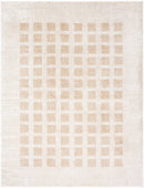 Fossay Beige Washable Checkered Shag Rug - BlueJay Avenue