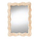 Hickory Scallop Rattan Wall Mirror - BlueJay Avenue