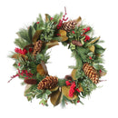 Holly Mix Pine 26'' Christmas Wreath - BlueJay Avenue