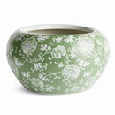 Imperial Lotus Green Ceramic Indoor Planter - BlueJay Avenue