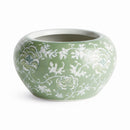 Imperial Lotus Green Ceramic Indoor Planter - BlueJay Avenue