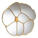 Novia Flower Antique Gold Finish Wall Mirror - BlueJay Avenue