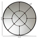 Ohara Modern Black Round Wall Mirror - BlueJay Avenue
