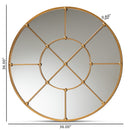 Ohara Modern Gold Round Wall Mirror - BlueJay Avenue