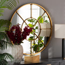 Ohara Modern Gold Round Wall Mirror - BlueJay Avenue
