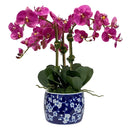 Orchid In Blossom Artificial Flower in Planter 22'' - BlueJay Avenue