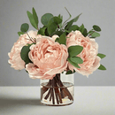 Peony Eucalyptus Silk Flower Arrangement In Cylinder - BlueJay Avenue