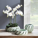 Phalaenopsis White Orchid Bowl Artificial Flower Drop - In 31.5" - BlueJay Avenue