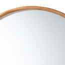 Tazara Japandi Wooden Natural Round Wall Mirror - BlueJay Avenue