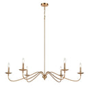 Wellsley Dimmable 6 - Gold Light Linear Chandelier - BlueJay Avenue
