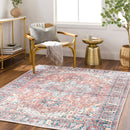 Artha Traditional Rose And Blue Area Rug - BlueJay Avenue