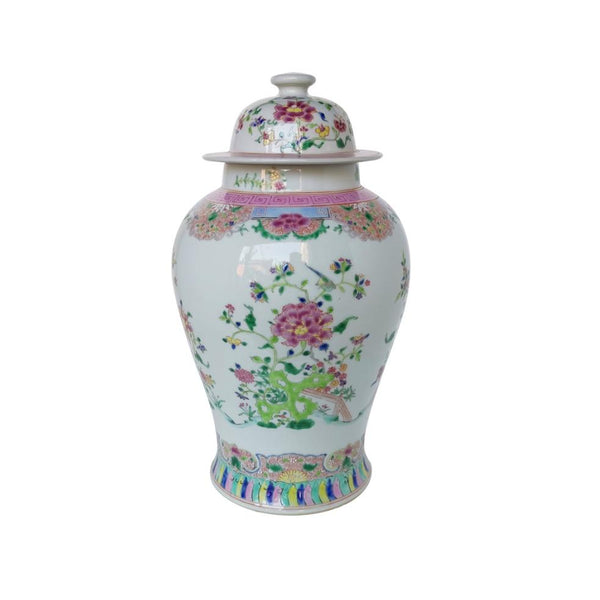 Chinoiserie Floral Temple Jar Multi-Colored - BlueJay Avenue
