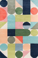 Delmar Wright Multi Wool Hand Tufted Modern Area Rug - BlueJay Avenue