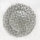 Silver Clear Glass Charger Plate, Set of 4 - BlueJay Avenue