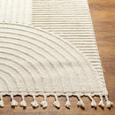 Yannis Contemporary Light Grey And Cream Area Rug - BlueJay Avenue