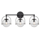 Langford 24-Inch 3-Light Clear Glass Bathroom Vanity Light - BlueJay Avenue