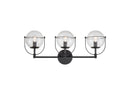 Langford 24-Inch 3-Light Clear Glass Bathroom Vanity Light - BlueJay Avenue
