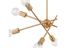 Module 8-Light Burnished Brass Sputnik Chandelier - BlueJay Avenue