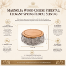 Arthur Court Magnolia Wood Cheese Pedestal