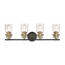 Chadwick Oil-Rubbed Bronze Seeded Glass Bathroom Vanity Light, 4-Lt - BlueJay Avenue