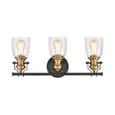 Chadwick Oil-Rubbed Bronze Seeded Glass Bathroom Vanity Light, 3-Lt - BlueJay Avenue