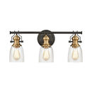Chadwick Oil-Rubbed Bronze Seeded Glass Bathroom Vanity Light, 3-Lt - BlueJay Avenue
