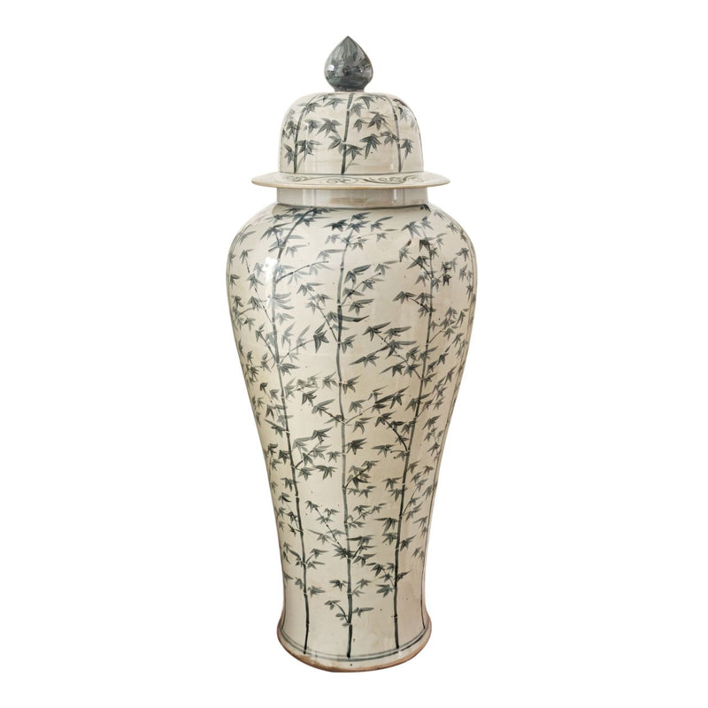 Barclay Butera Couture Graceful Bamboo Blue & White Ginger Jar