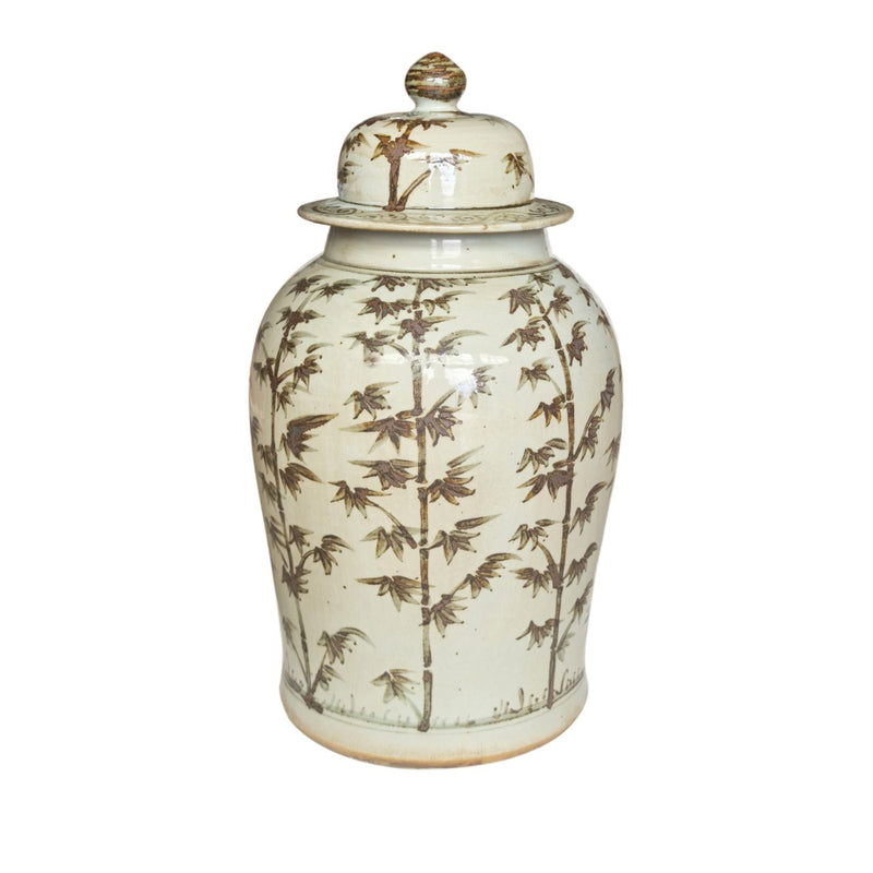 Barclay Butera Couture Graceful Bamboo Brown Ginger Jar