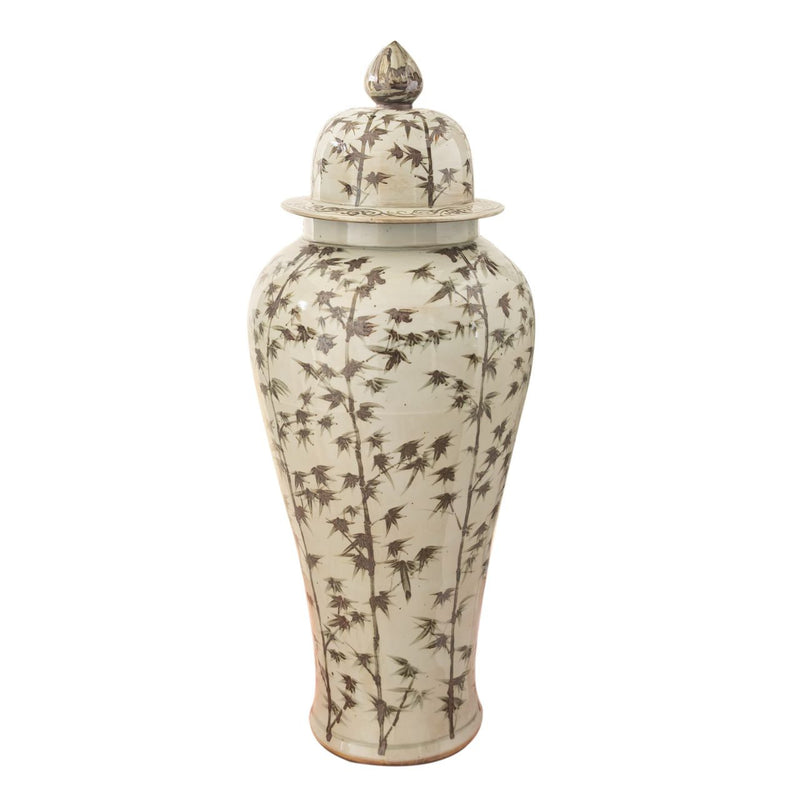 Barclay Butera Couture Graceful Bamboo Brown Ginger Jar