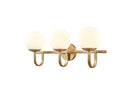 Caroline 24-Inch 3-Light Brushed Gold Bathroom Vanity Light - BlueJay Avenue