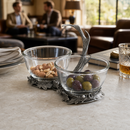 Vagabond House Lodge Style Fallen Antler Double Dip Serving Bowl