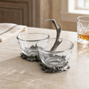 Vagabond House Lodge Style Fallen Antler Double Dip Serving Bowl