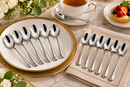 Godinger Crete Sandblast Mirrored 18/0 Stainless Steel Teaspoon Set, 12 Piece