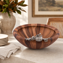 Vagabond House Harvest Large Acacia Wood Salad Serving Bowl