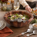 Vagabond House Harvest Large Acacia Wood Salad Serving Bowl