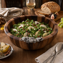 Vagabond House Harvest Large Acacia Wood Salad Serving Bowl