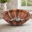 Vagabond House Harvest Large Acacia Wood Salad Serving Bowl