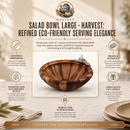 Vagabond House Harvest Large Acacia Wood Salad Serving Bowl