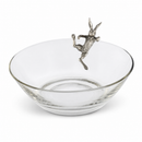 Vagabond House Garden Friends Climbing Bunny Glass Serving & Salad Bowl