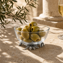 Vagabond House Olive Grove Glass & Pewter Dip Bowl